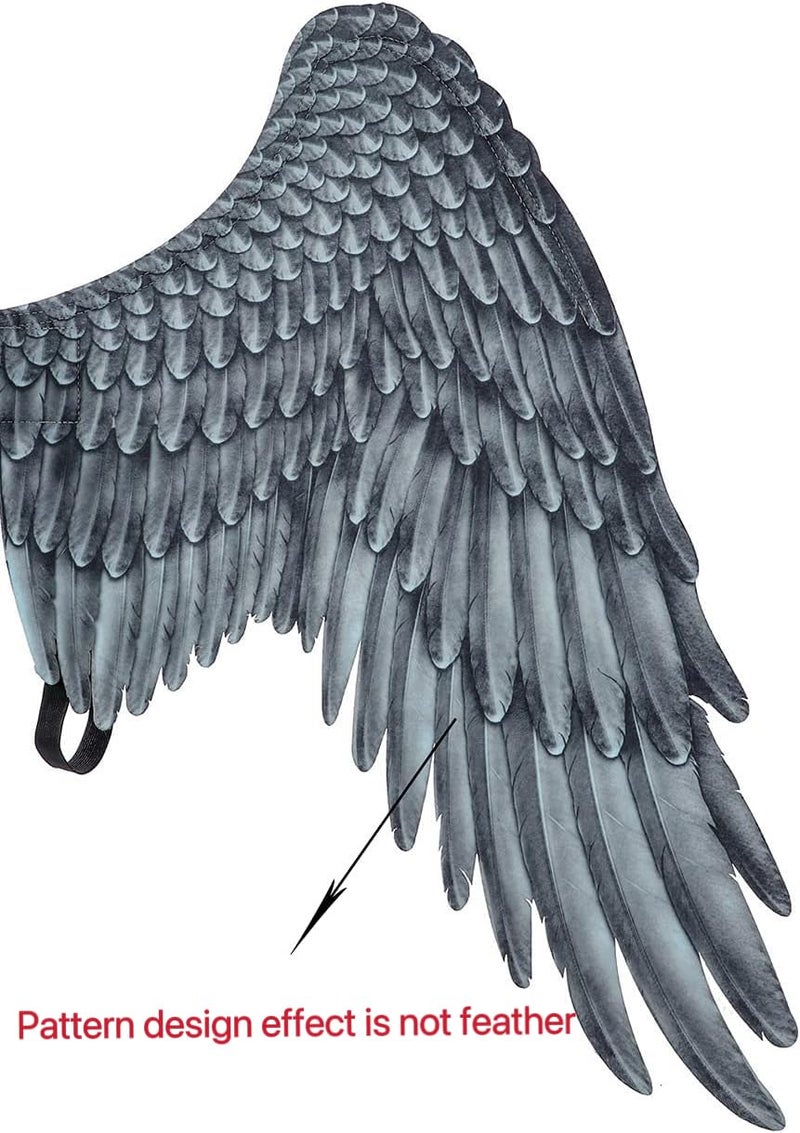Himine Non-Woven Fabric Festive Party Angel Wings Suitable for Men and Women Decorative Wings (Black) - Image 5